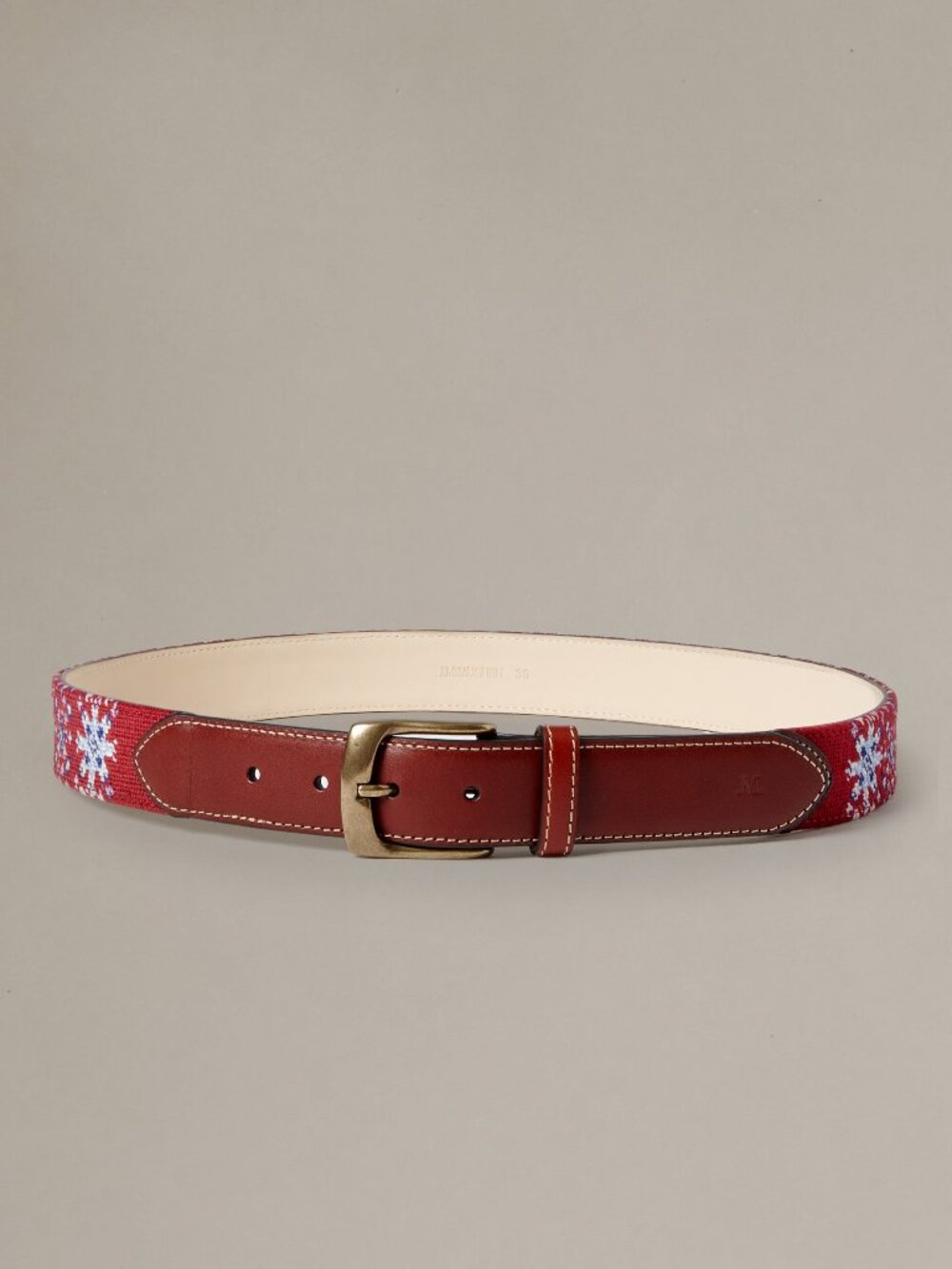 J McLaughlin Needlepoint Belt in Patriot Mosaic - Red/Blue NEW